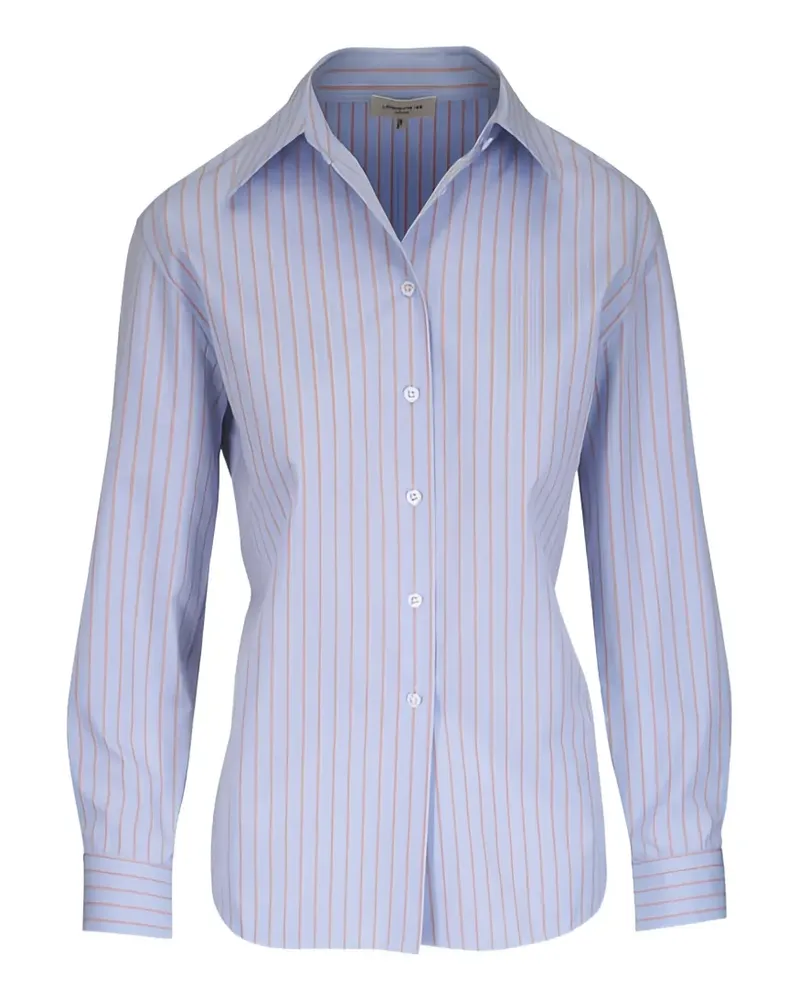 Lafayette148 striped button-down cotton shirt - Blau Blau
