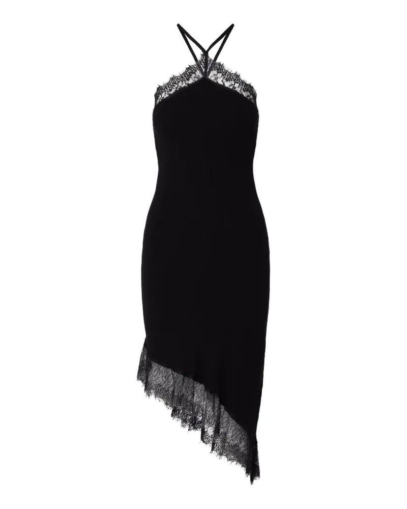 Liu Jo knit midi dress with lace - Schwarz Schwarz