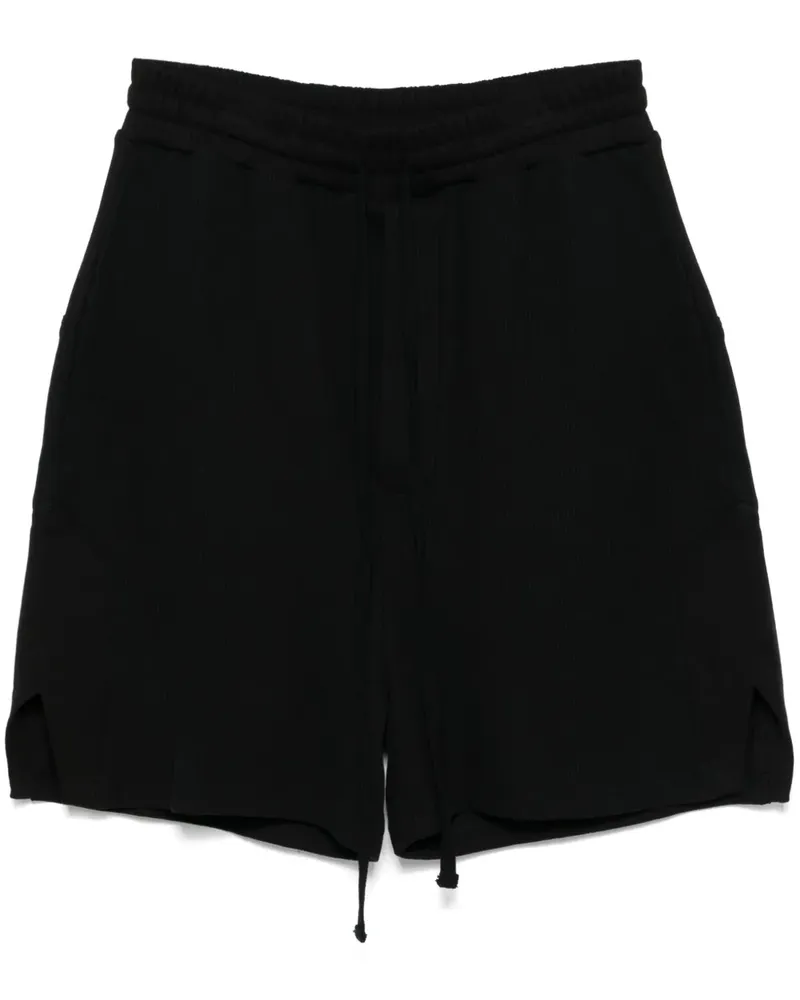 THOM KROM Joggingshorts mit Waffeloptik - Schwarz Schwarz