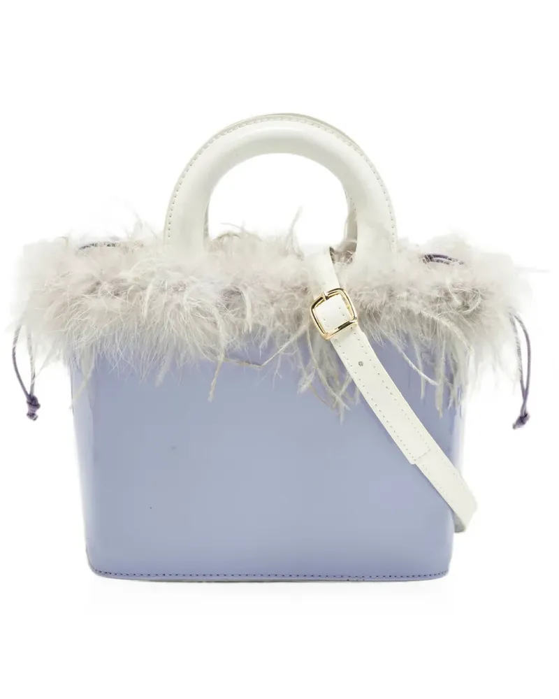STAUD Nic Tote Bag mit Federn - Violett Violett