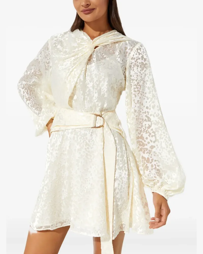 Acler belt-detail mini dress - Nude Nude