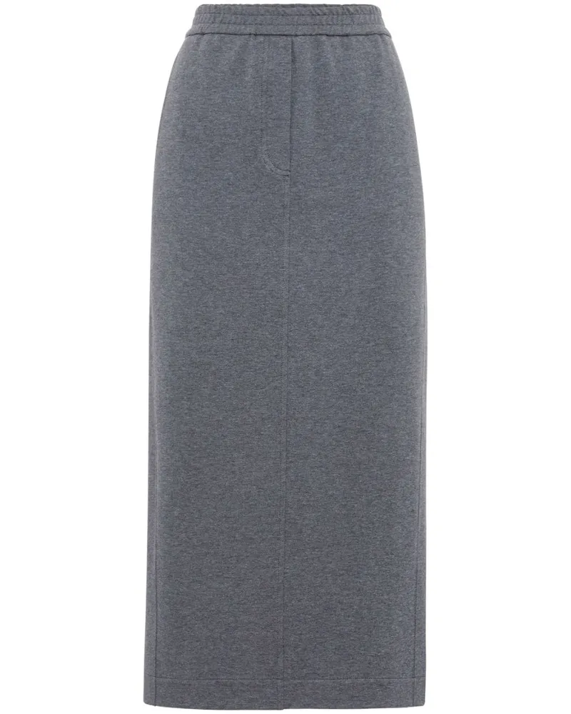 Brunello Cucinelli Midirock mit elastischem Bund - Grau Grau