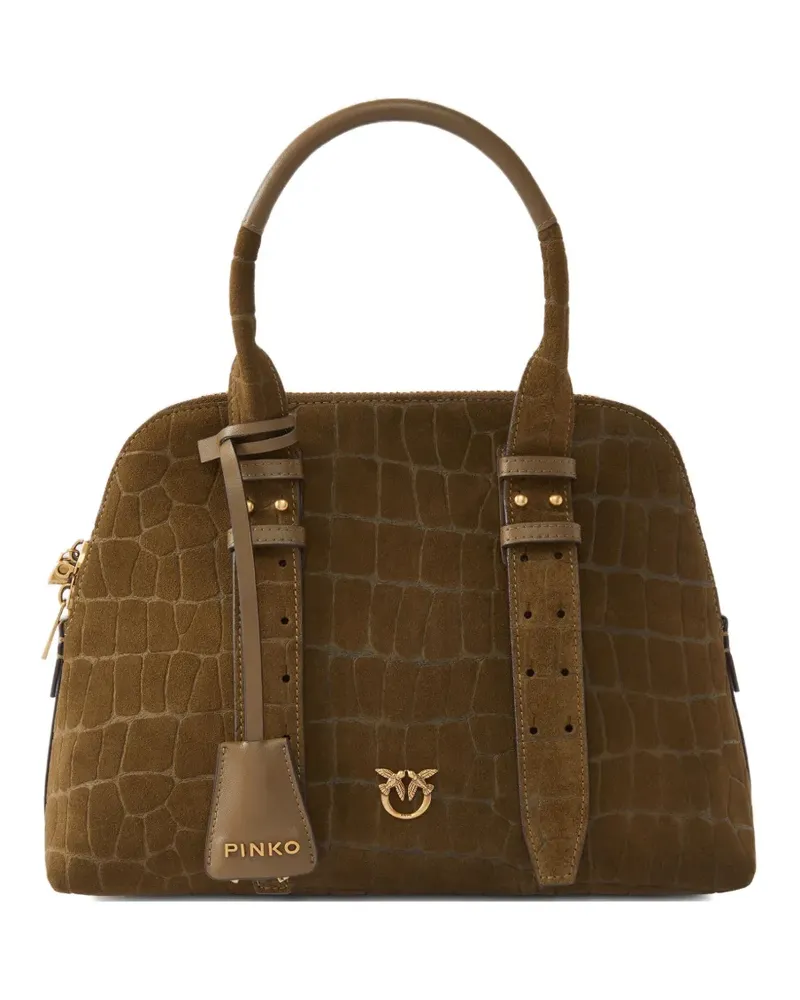 Pinko Schultertasche mit Kroko-Effekt - Grün Grün