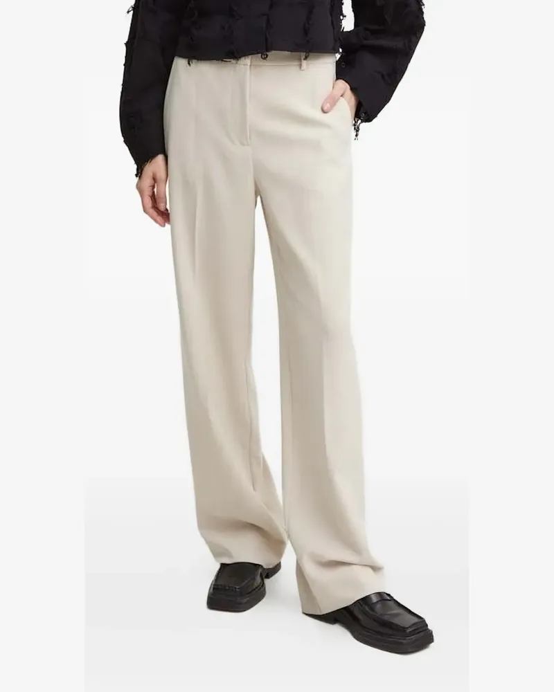 BRUUNS BAZAAR Wide-Leg-Hose mit Bundfalten - Nude Nude