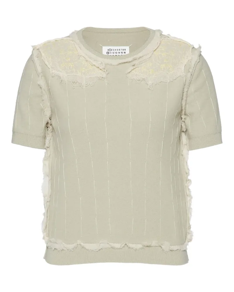 Maison Margiela Top mit ausgefransten Kanten - Nude Nude
