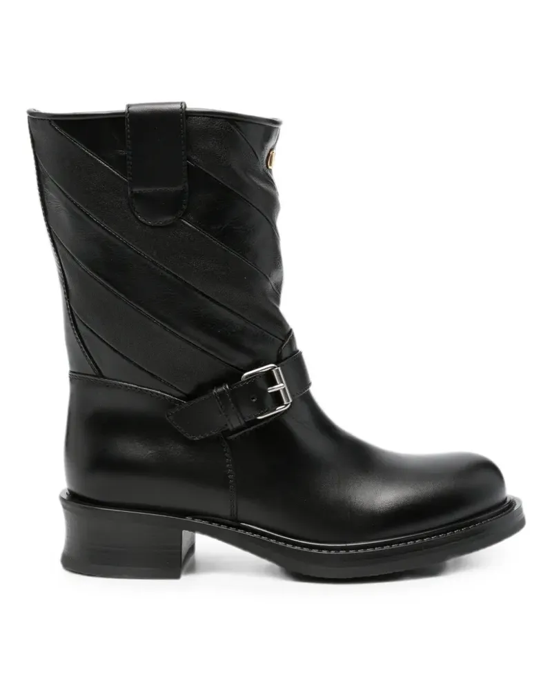 Valentino Garavani VLogo Signature buckle-fastening boots - Schwarz Schwarz