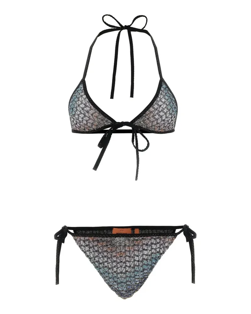 Missoni Caperdoni Zickzack-Bikini mit Pailletten - Schwarz Schwarz