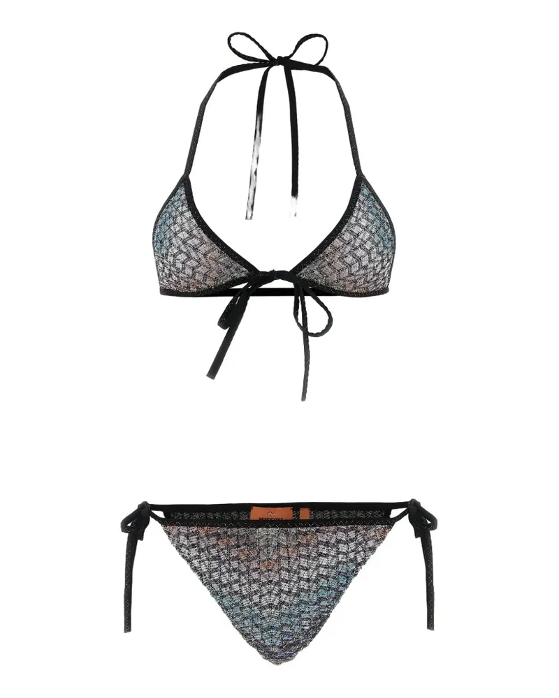 Missoni Caperdoni sequin-embellished zigzag bikini - Schwarz Schwarz