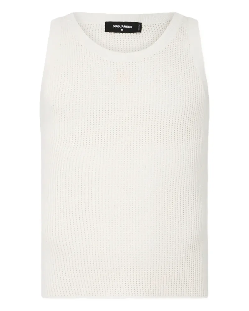 Dsquared2 Gestricktes Upside Down Tanktop - Weiß Weiß
