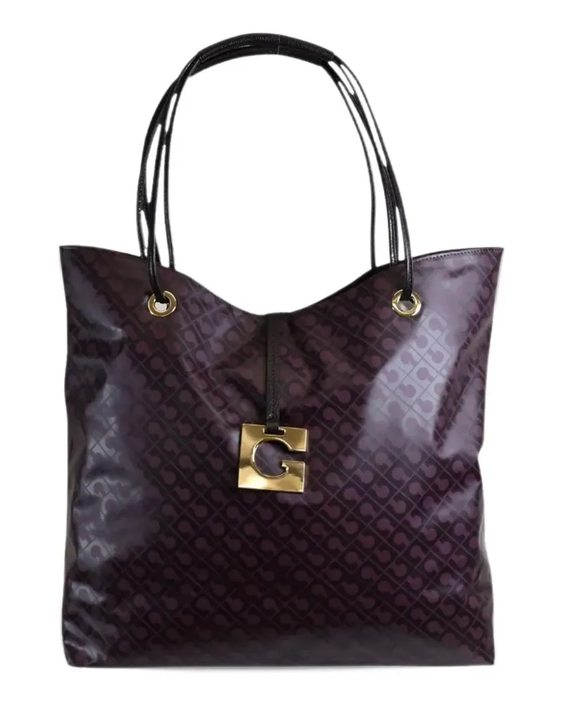 Gherardini Schultertasche mit Monogramm-Print - Violett Violett