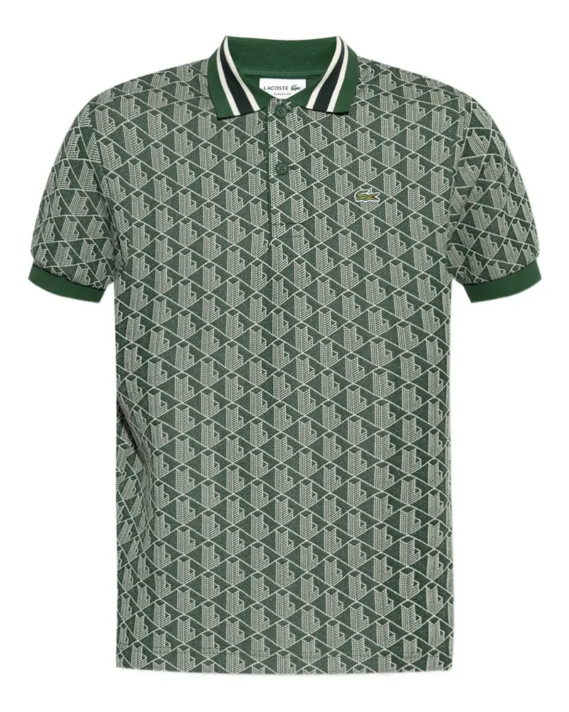 Lacoste Poloshirt aus Monogramm-Jacquard - Grün Grün