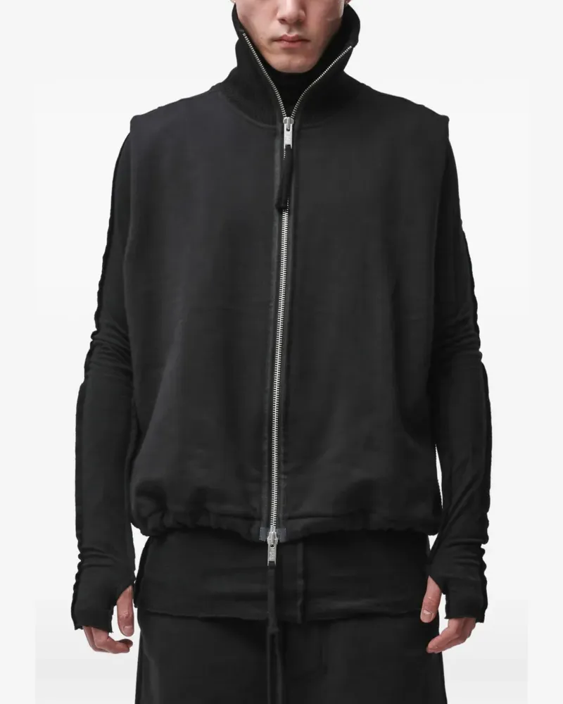 THOM KROM high-neck zipped hoodie - Schwarz Schwarz