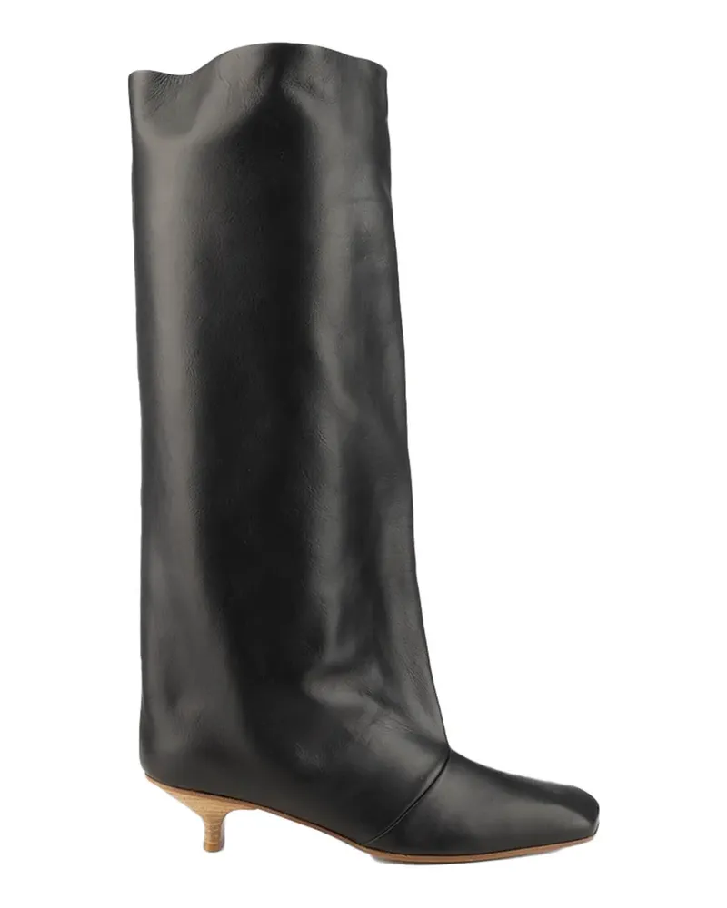 Vicini square-toe leather boots - Schwarz Schwarz