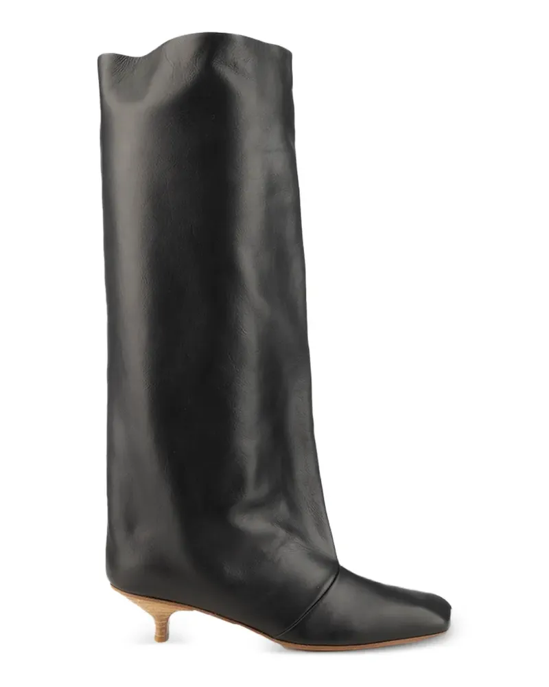 Vicini square-toe leather boots - Schwarz Schwarz