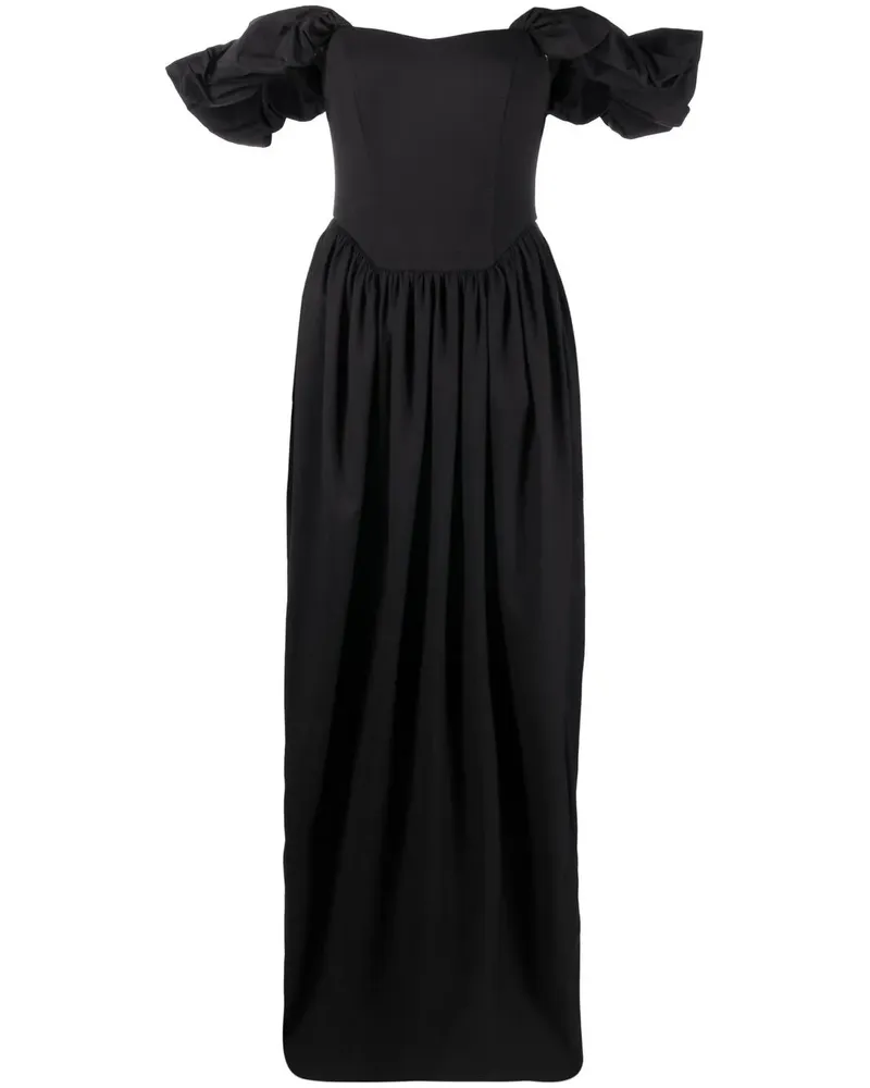 V:PM ATELIER Schulterfreies Maxikleid - Schwarz Schwarz