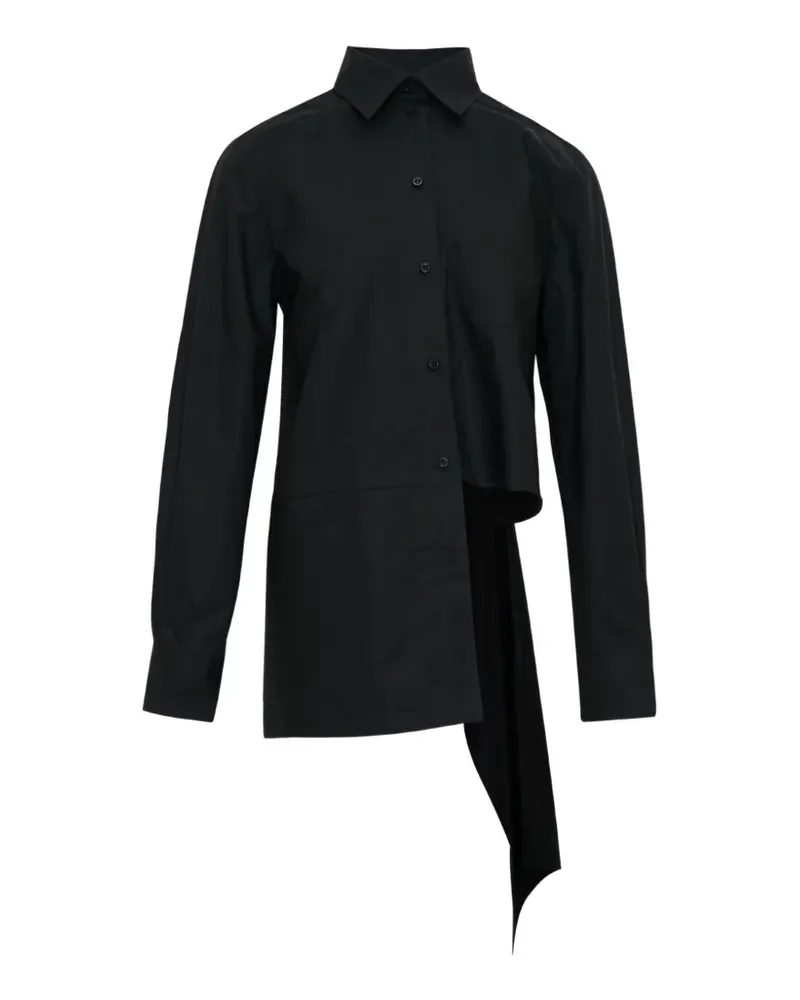 MSGM asymmetric-hem shirt - Schwarz Schwarz