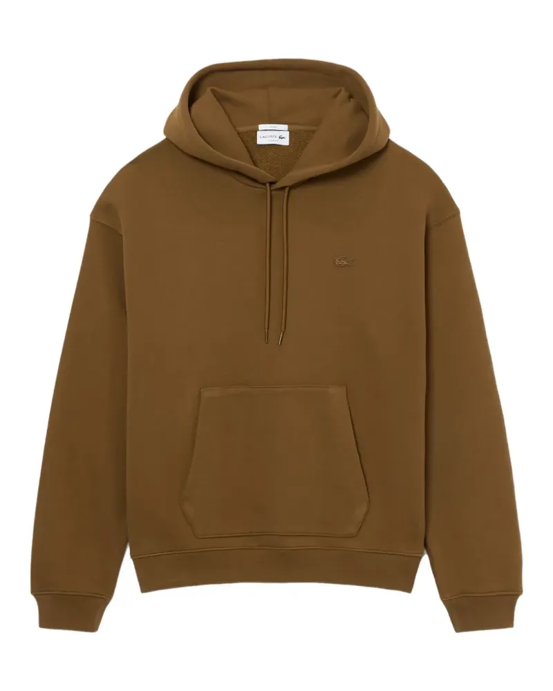 Lacoste logo-embroidered hoodie - Braun Braun