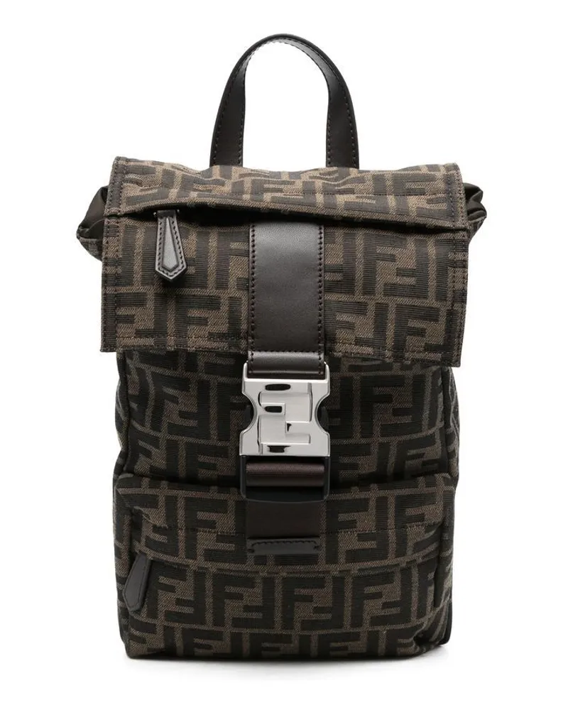 Fendi Rucksack mit Monogramm-Print - Braun Braun