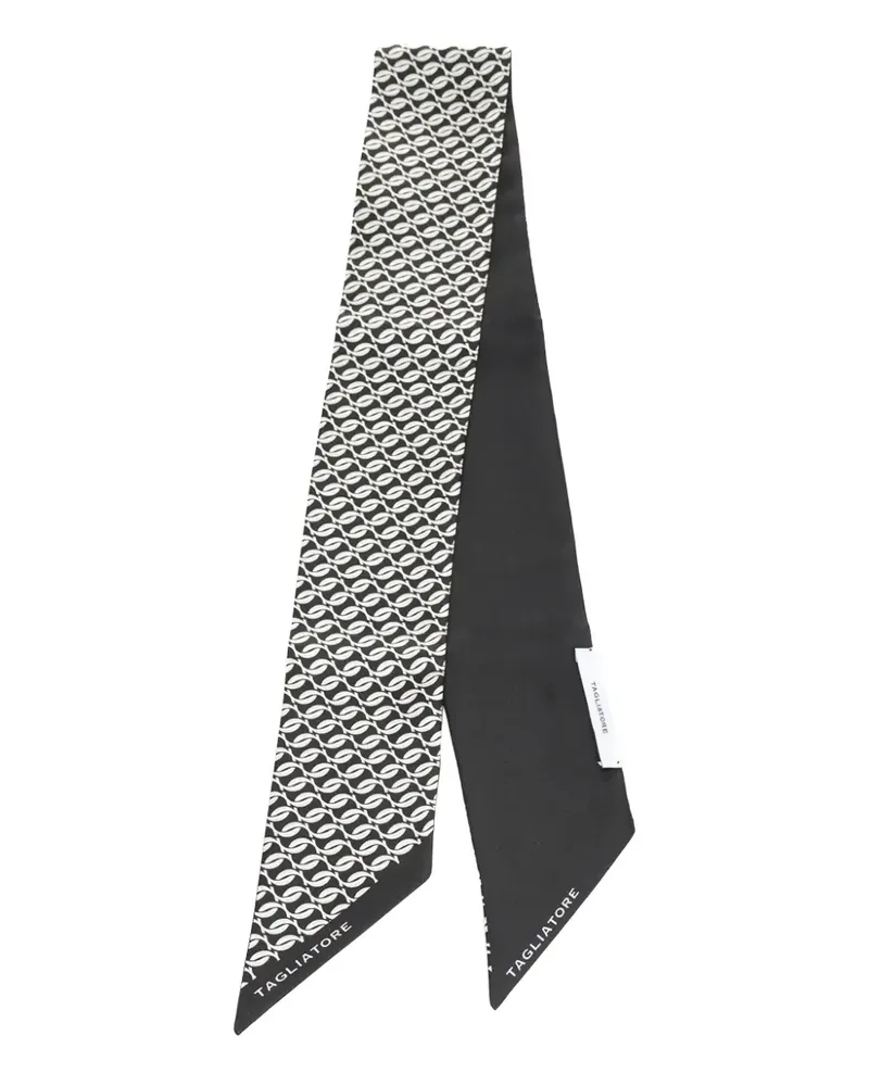 Tagliatore Gemusterte Krawatte - Schwarz Schwarz