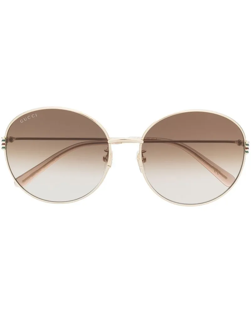 Gucci Runde Sonnenbrille - Gold Gold