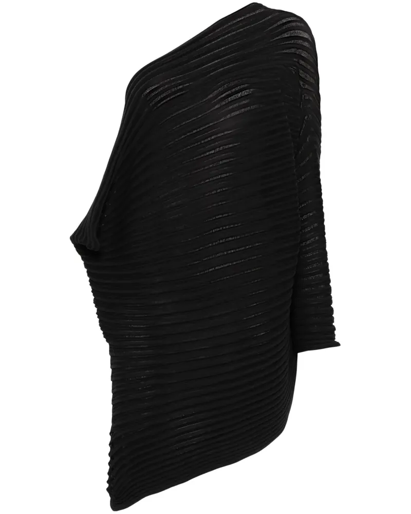 Issey Miyake Stream Oberteil - Schwarz Schwarz