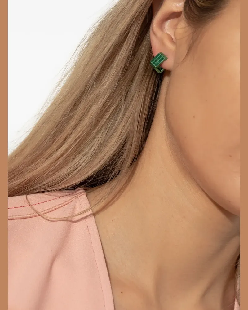 EÉRA 18kt Candy Weißgoldohrring - Grün Grün