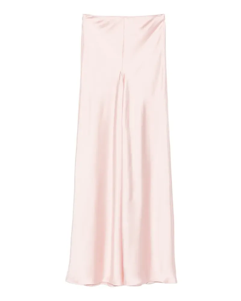 Norma Kamali satin-finish wide-leg trousers - Rosa Rosa