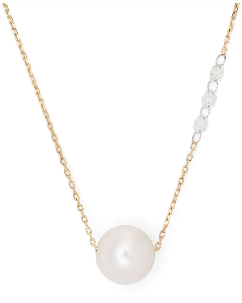 MIZUKI 14kt Sea of Beauty Gelbgold-Perlenkette mit Diamant Gold