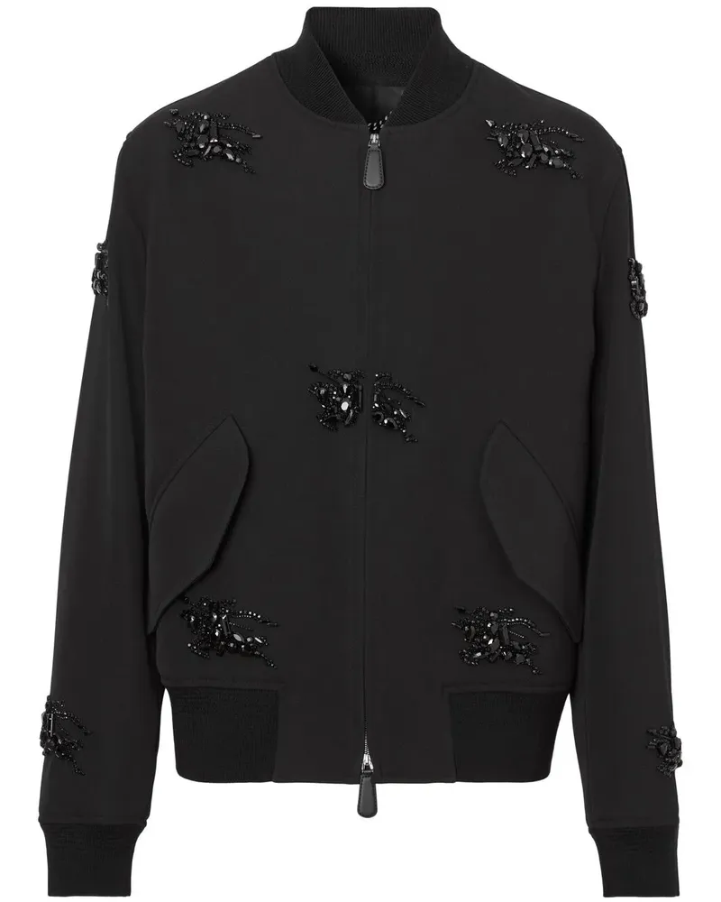 Burberry Harrington-Jacke mit Kristallen - Schwarz Schwarz