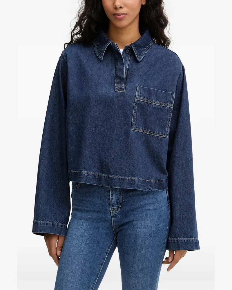 Marc O'Polo Poloshirt mit Tasche - Blau Blau