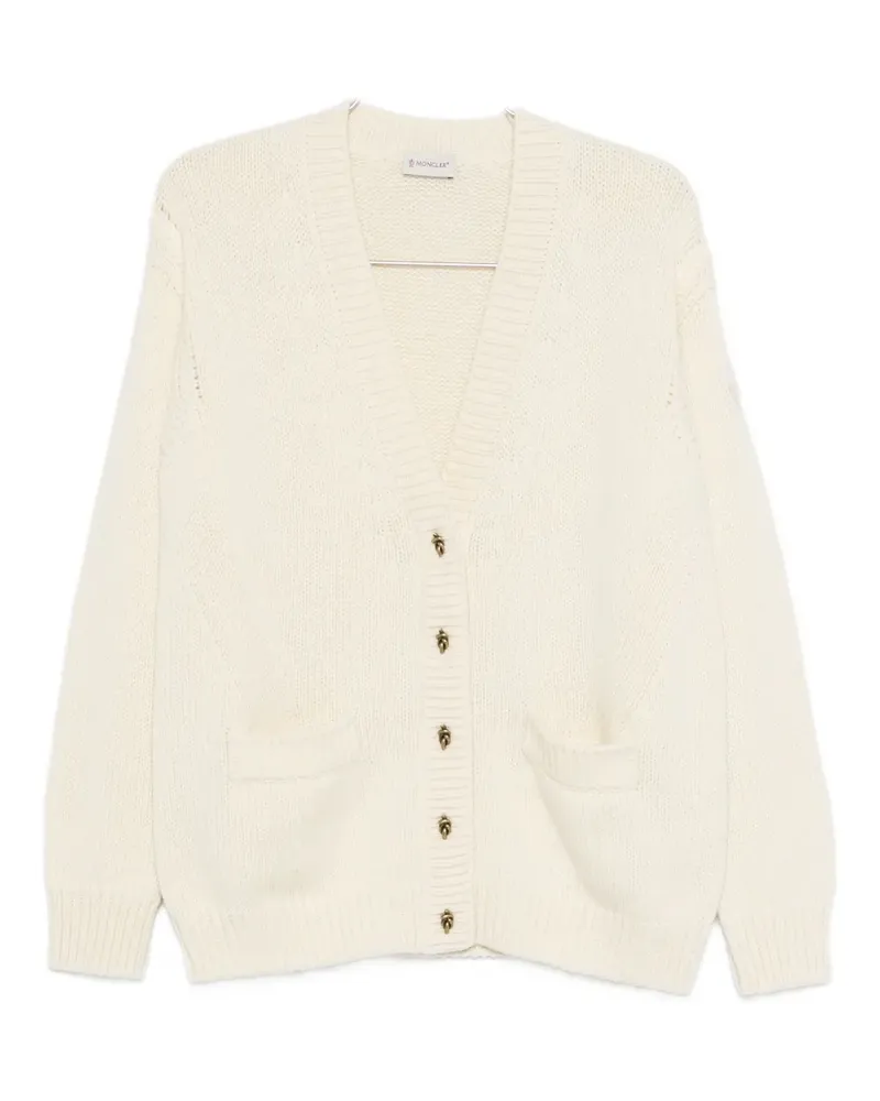 Moncler Cardigan mit V-Ausschnitt - Nude Nude