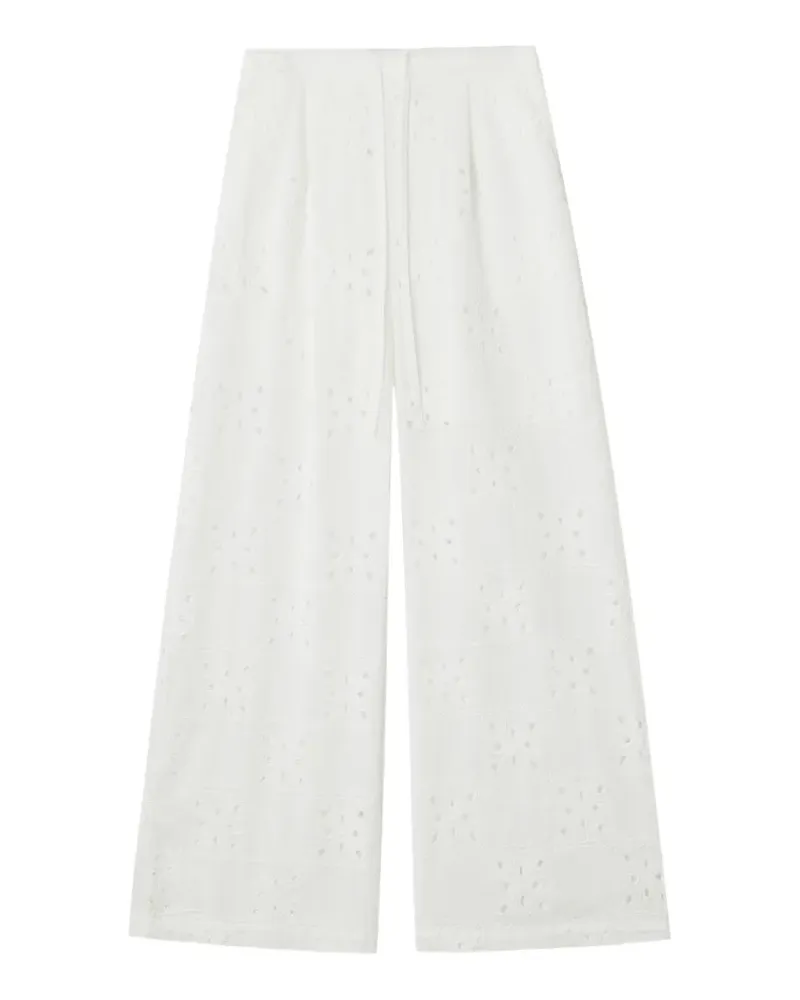 b+ab broderie-anglaise trousers - Weiß Weiß
