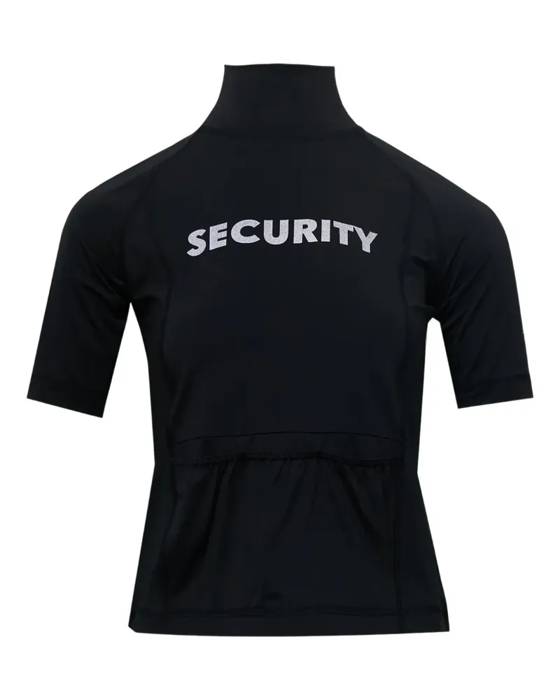 pushBUTTON high-neck top - Schwarz Schwarz