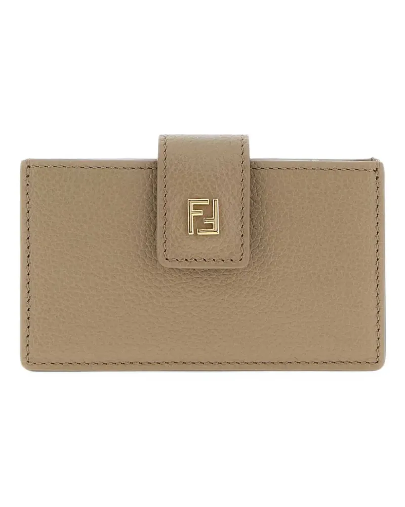Fendi FF Kartenetui aus Leder - Nude Nude