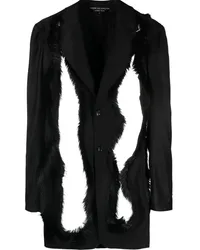 Comme des Garçons Sakko mit Faux Fur Schwarz