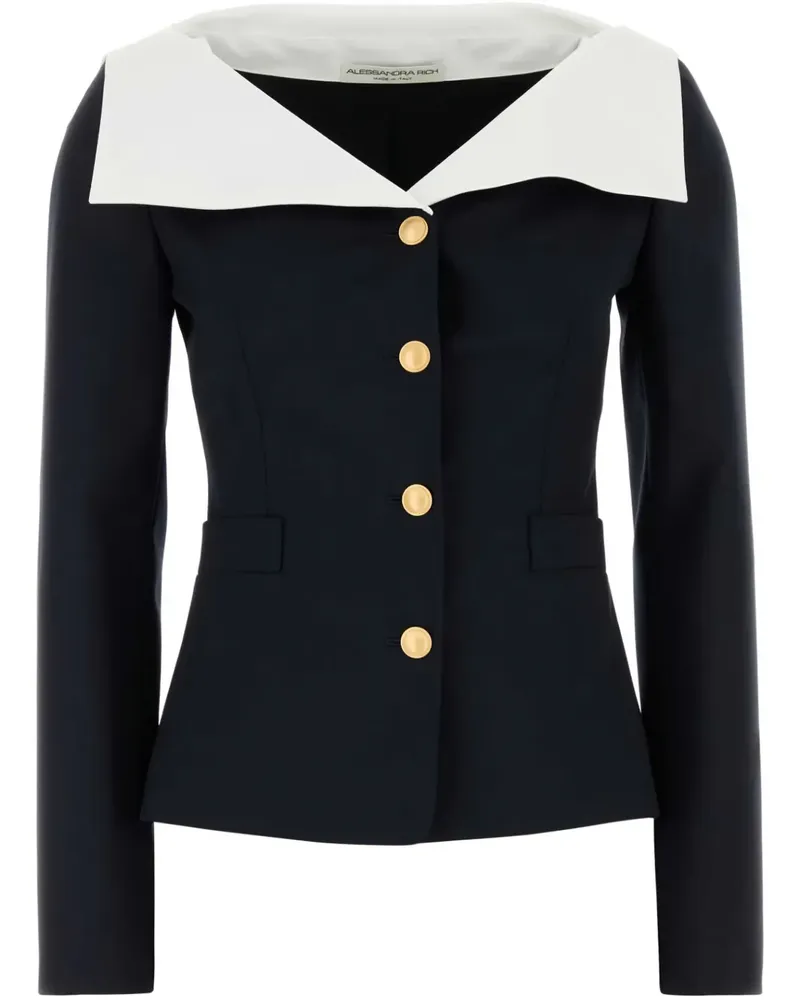 Alessandra Rich Blazer aus Wollstretch - Blau Blau