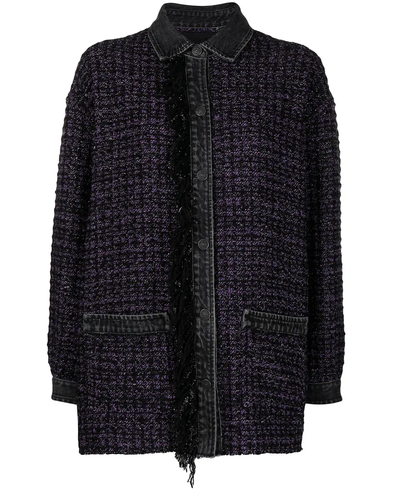 Diesel Bouclé-Jacke - Violett Violett