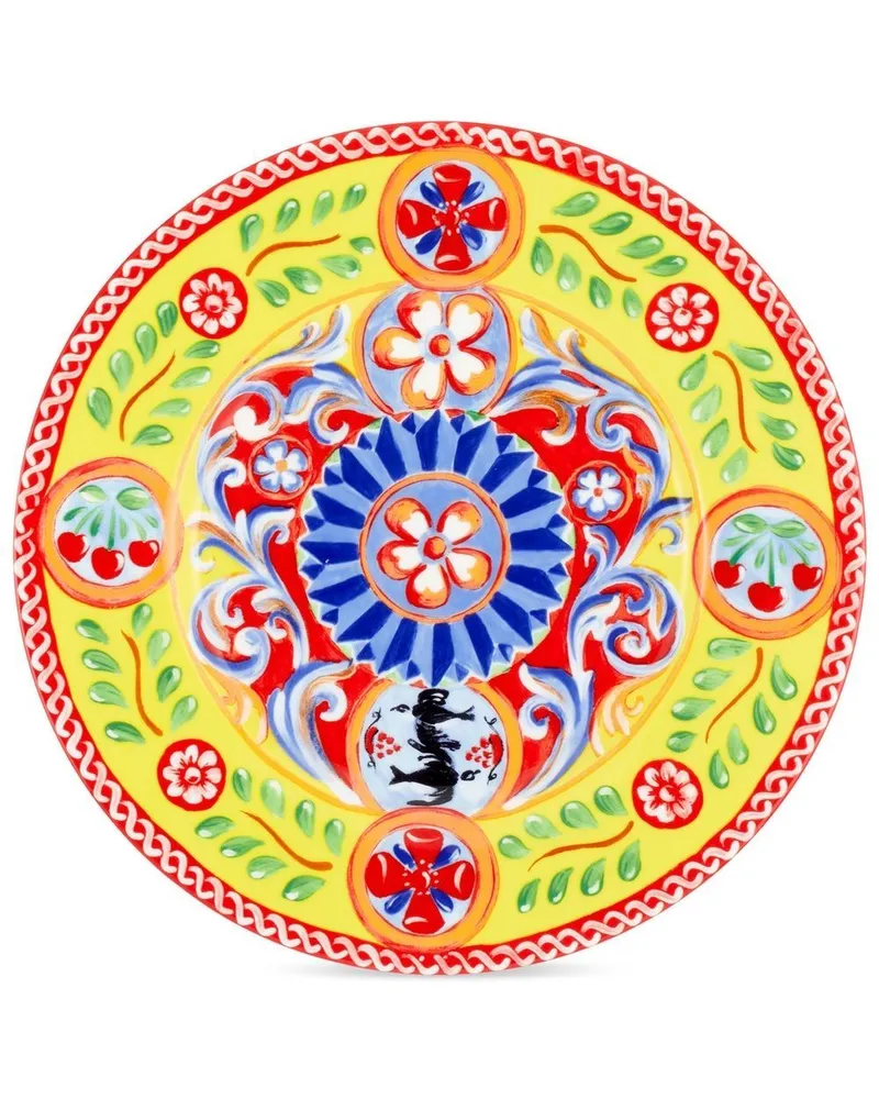 Dolce & Gabbana Set aus zwei Tellern - Gelb Gelb
