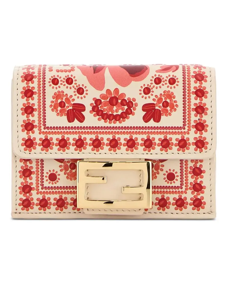 Fendi Portemonnaie mit Blumen-Print - Nude Nude