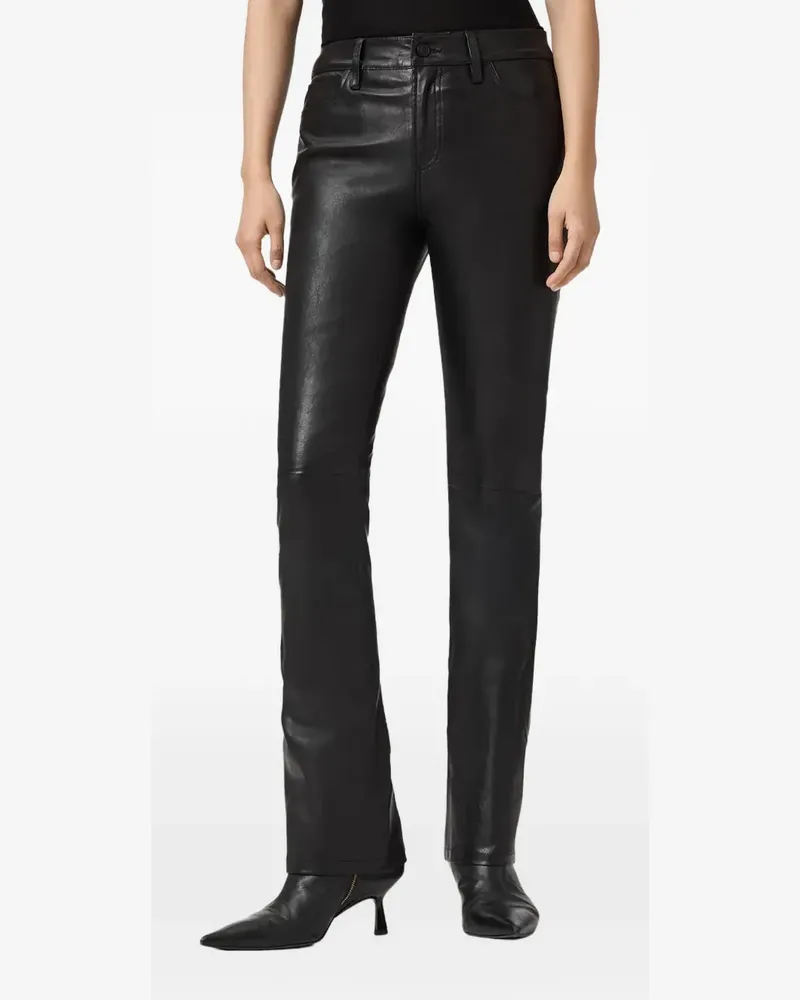 AllSaints Haldan bootcut leather trousers - Schwarz Schwarz