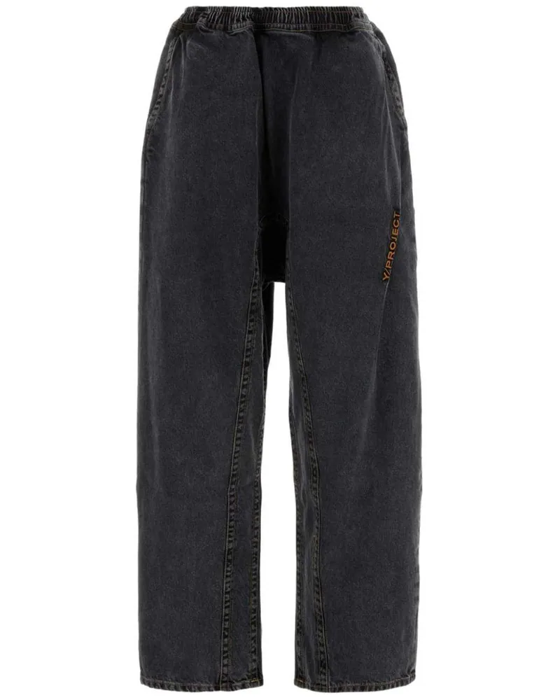 Y/PROJECT Jeans mit Logo-Stickerei - Grau Grau