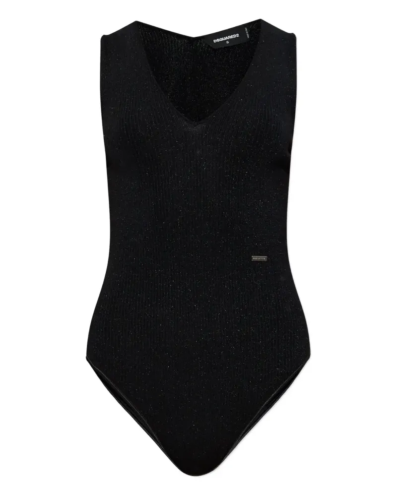 Dsquared2 Gerippter Body - Schwarz Schwarz