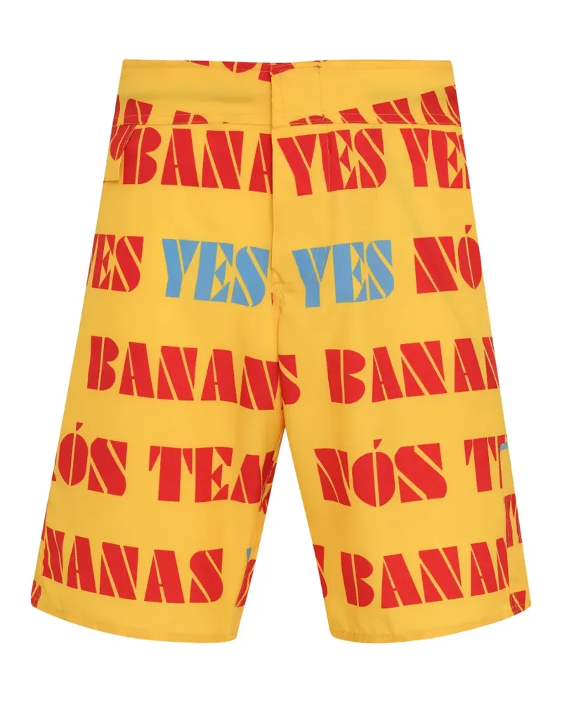 Amir Slama Segelshorts mit Print - Gelb Gelb