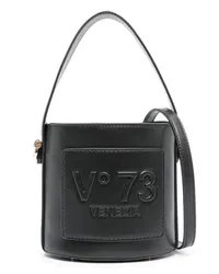 V°73 Beuteltasche mit Logo-Prägung Schwarz