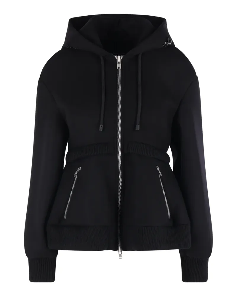 Simone Rocha bead-embellished zip-up hoodie - Schwarz Schwarz