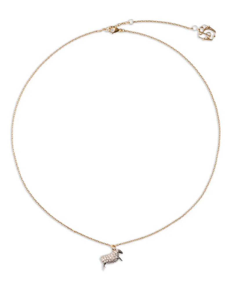 Burberry Halskette mit Schafsanhänger - GOLD / SILVER / CLE Gold
