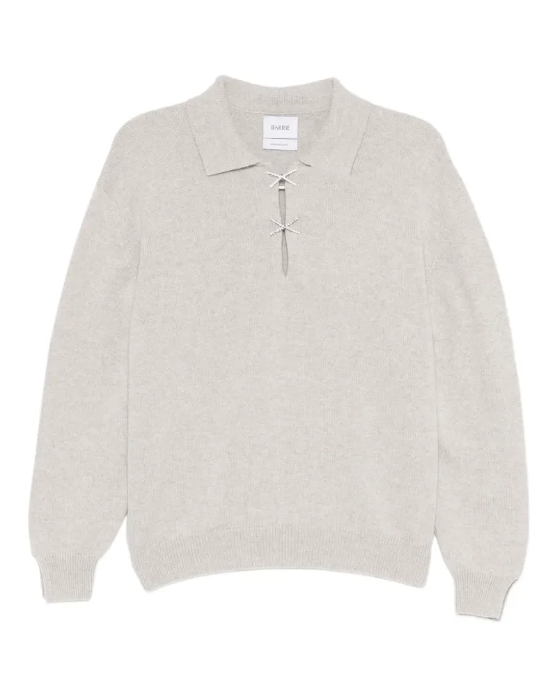Barrie sparkling-cross polo sweater - Grau Grau