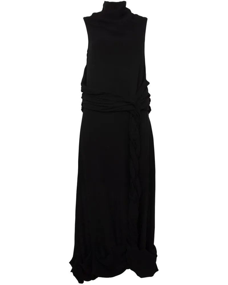 J.W.Anderson Transparentes Twisted Kleid - Schwarz Schwarz
