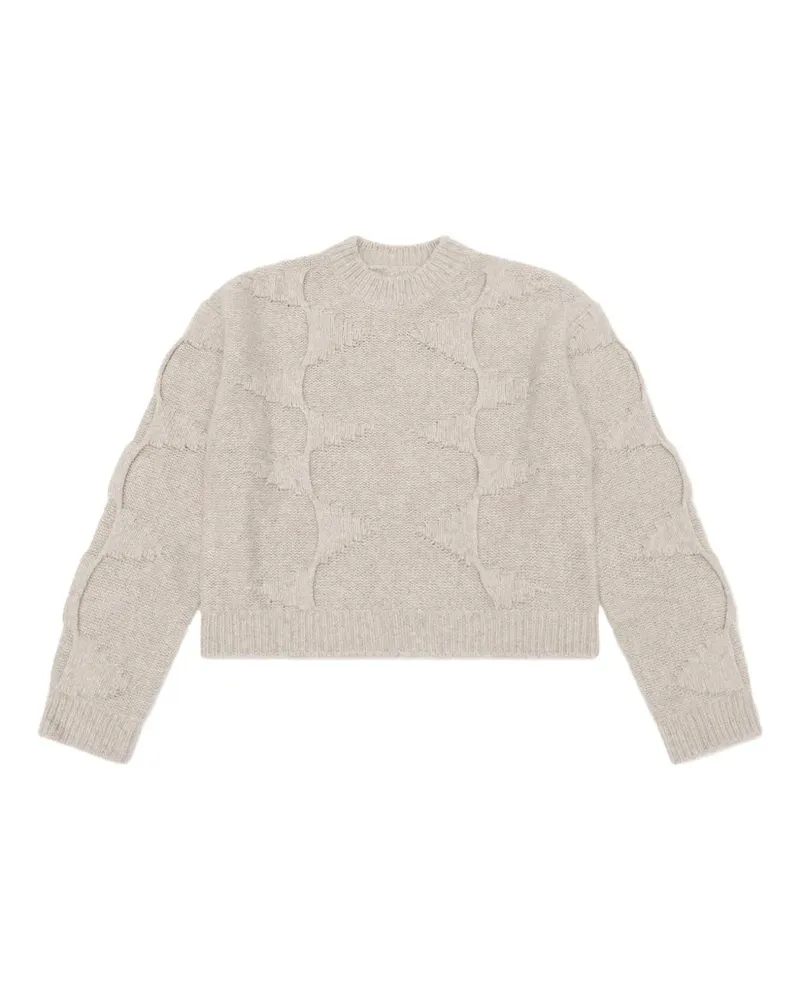 Heliot Emil Wollpullover in Spiralstrick - Nude Nude