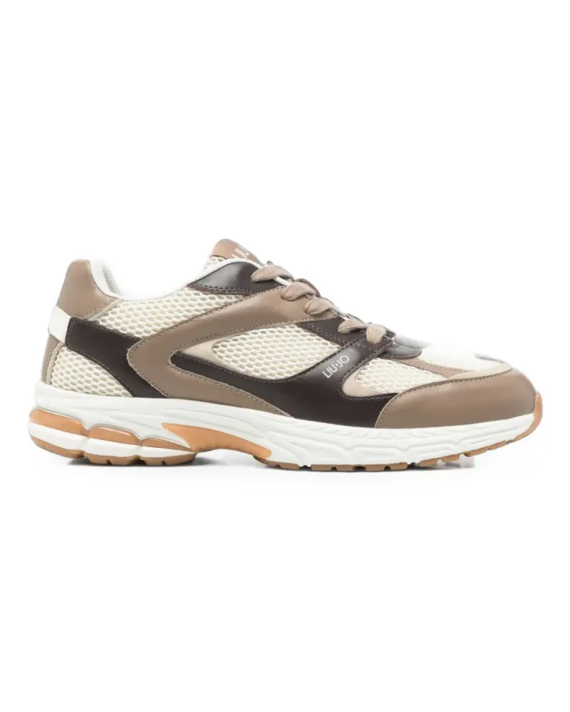 Liu Jo panelled mesh-detail sneakers - Nude Nude